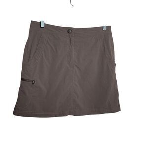 LL Bean Skirt Women's 4 Brown Outdoor Athletic Hiking Cargo Casual Mini